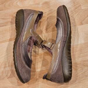 Naot Kirei Mary Jane Flats Womens 40 US 9 9.5 Brown Comfort Casual Leather Shoes